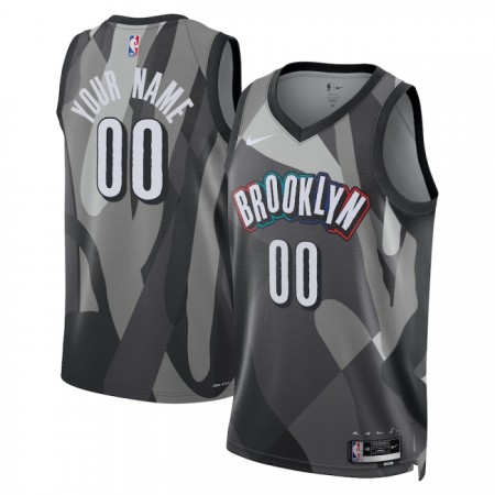 Dres Brooklyn Nets Prilagođeni Nike 2024-25 City Edition Sivo Swingman